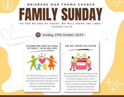 Family Sunday (27th October 2024)